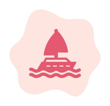 Yat simgesi vektör illüstrasyonu