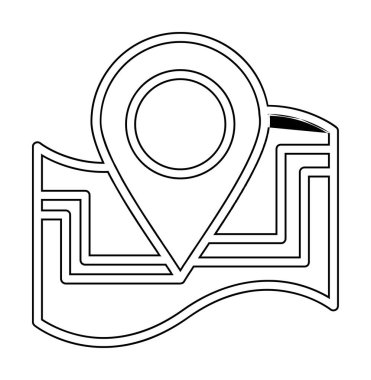 harita işareti simgesi. vektör çizim 