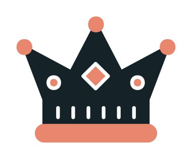 Taç. Web simgesi basit illüstrasyon tasarımı