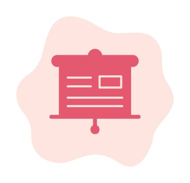 Sunum tahtası simgesi, vektör illüstrasyonu