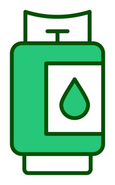 Gaz Silindiri Simgesi vektör illüstrasyon tasarımı