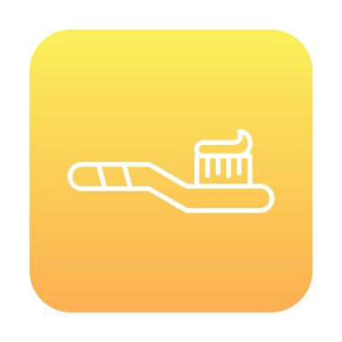 Basit diş fırçası ikonu vektör illüstrasyon tasarımı 