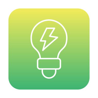 ampul ışığı simgesi, vektör illüstrasyonu 