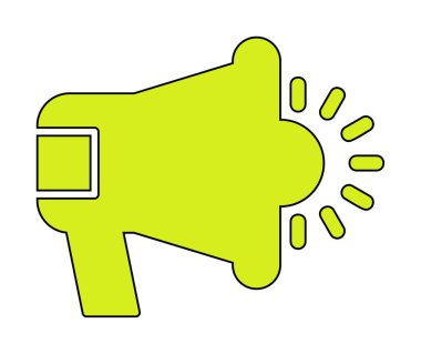 hoparlör, megafon simgesi. vektör çizim.  