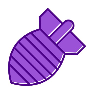 Atom Bombası Web simgesi, vektör illüstrasyonu