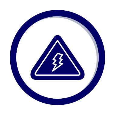 Gezegen simgesiyle Elektrik Tehlike İşareti