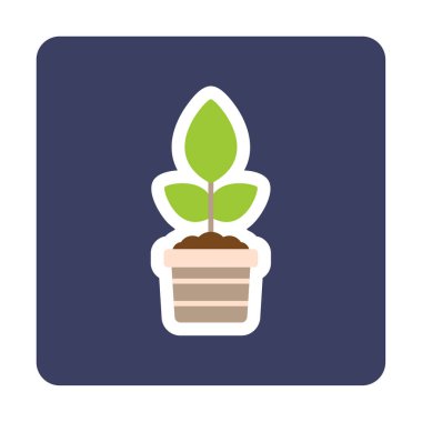  demlik vektör illüstrasyon tasarımında düz bitki