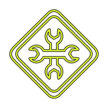 Yapı simgesi vektör illüstrasyonu. Bakımın vektör logosu                              