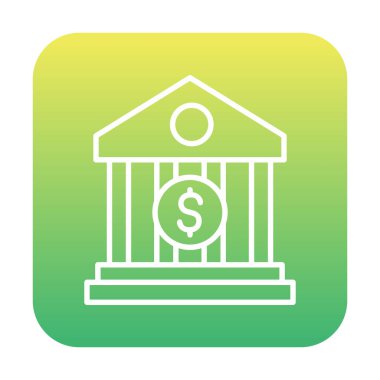 Banka simgesi, vektör illüstrasyonu 