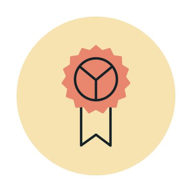 Rozet. Web simgesi basit illüstrasyon              