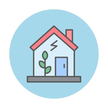 vector illustration of Green house icon 