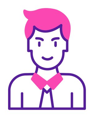 Man web simgesi, vektör illüstrasyonu 