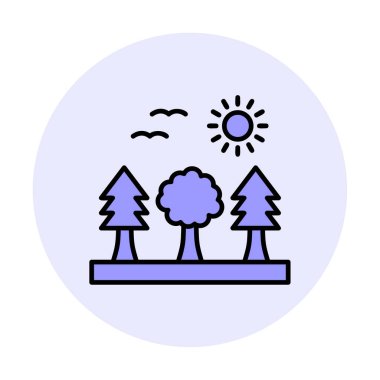 forest icon, vector illustration simple design