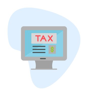 vergi ödeme ikonu vektör illüstrasyonu