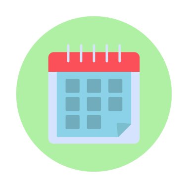 Takvim simgesi, vektör çizimi