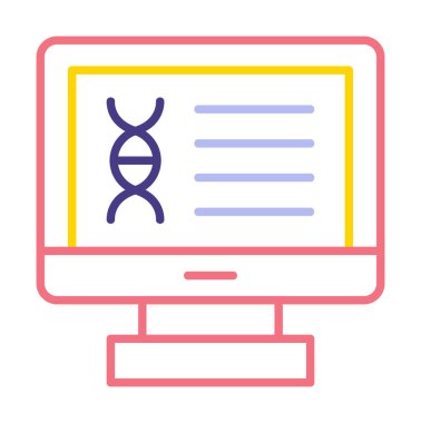 Bilgisayar illüstrasyon tasarımında kromozom web simgesi