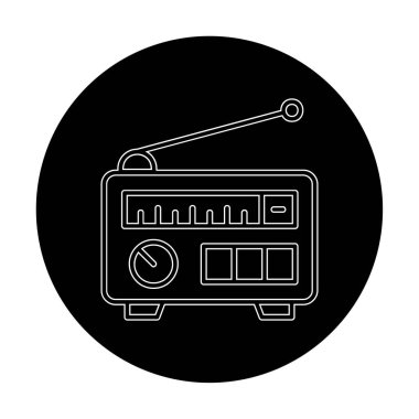 radyo simgesi web basit illüstrasyon