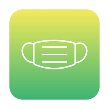 Tıbbi veya Cerrahi Yüz Maskesi. Virüs Koruma. Solunum maskesi takıyorum. Sağlık ve Coperid 19 Önleme Konsepti. Vektör İllüstrasyonu