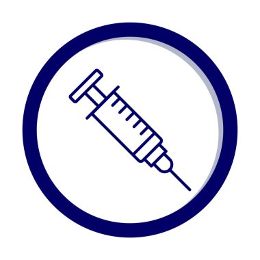 Enjeksiyon şırınga simgesi, vektör illüstrasyonu 