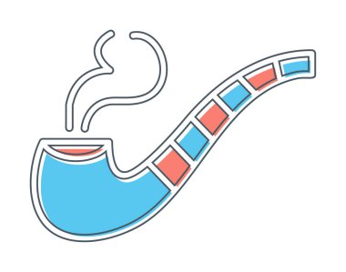 tütün tüttürme çubuğu simgesi, vektör illüstrasyonu