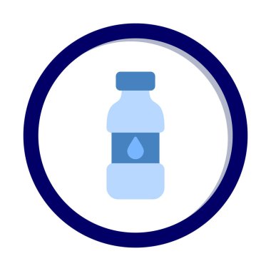 su şişesi simgesi, vektör illüstrasyonu    