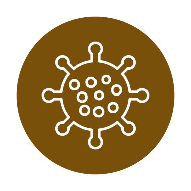 Corona virüs simgesi, covid-19 salgın hastalık sembolü, çizgi biçimi vektör simgesi