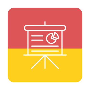 Düz Pie Grafik ikon vektör çizimi