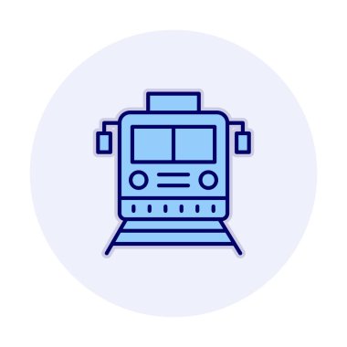 tren simgesi, vektör illüstrasyonu 