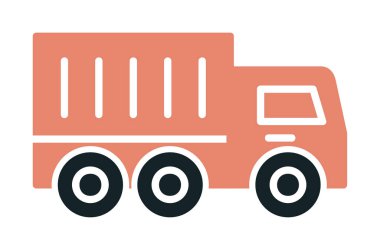 kamyon simgesi, vektör illüstrasyonu