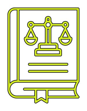 Hukuk kitabı. Web simgesi basit illüstrasyon 