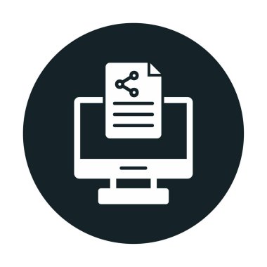 Simge vektör çizimi paylaşım dizaynlı bilgisayar