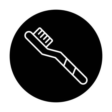 Basit diş fırçası ikonu vektör illüstrasyon tasarımı 