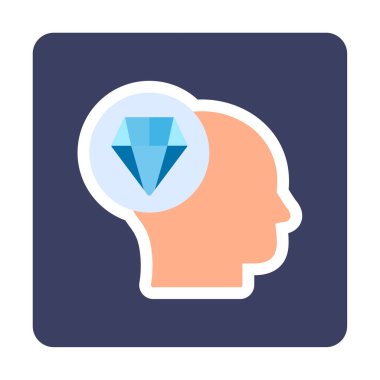 Elmas simgesi, vektör illüstrasyonu basit tasarım