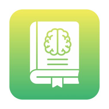 Nöroloji Kitabı web simgesi vektör illüstrasyonu