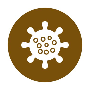 Corona virüs simgesi, covid-19 salgın hastalık sembolü, çizgi biçimi vektör simgesi