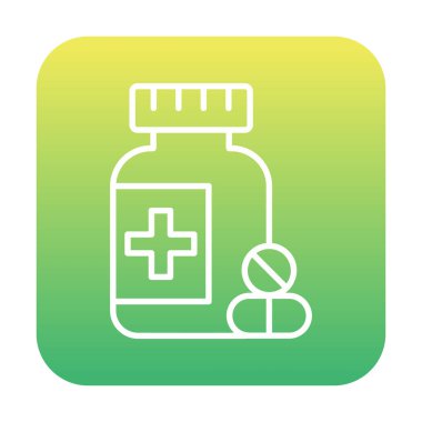 Tıbbi hap ikonu vektör illüstrasyonu. İlaçlar                               