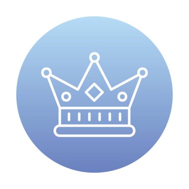 Taç. Web simgesi basit illüstrasyon tasarımı