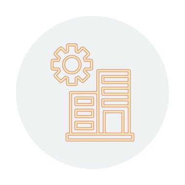 Bakım daireleri simge vektör illüstrasyonu 