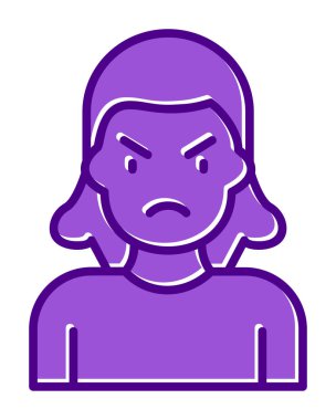 kızgın kişi simgesi, vektör illüstrasyonu basit tasarım