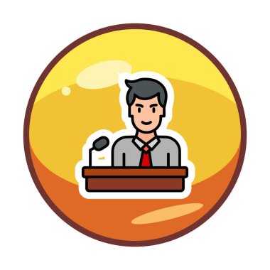 Konferans simgesi, vektör çizimi 