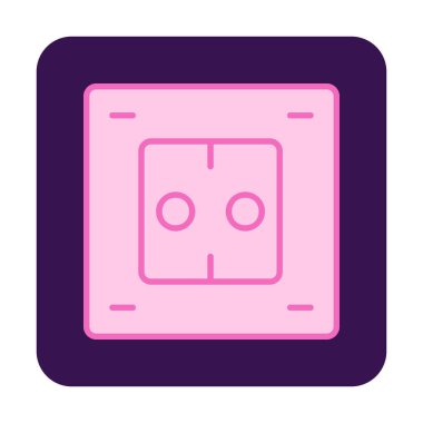 Modern Elektrik Soket simgesinin vektör illüstrasyonu       