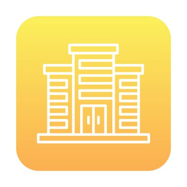 Şehir binası simgesi, vektör illüstrasyonu basit tasarım