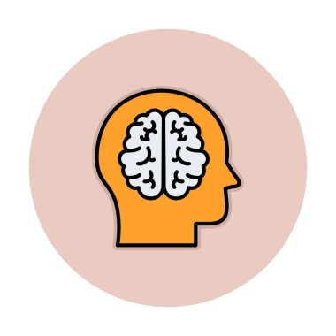 Basit beyin simgesi vektör çizimi