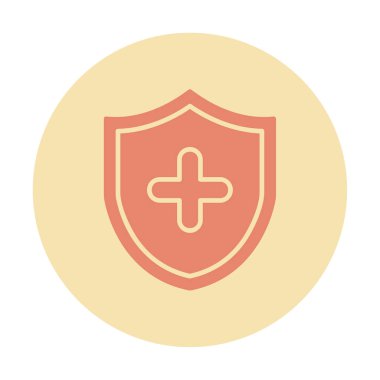 çapraz simgeli kalkan, vektör illüstrasyonu 