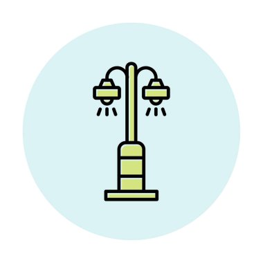 Sokak lambası. Web simgesi basit illüstrasyon 