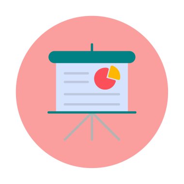 Düz Pie Grafik ikon vektör çizimi