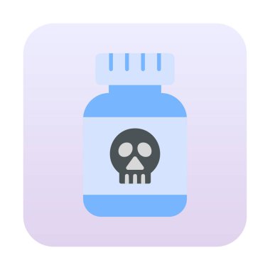 Zehir. Web simgesi basit illüstrasyon 