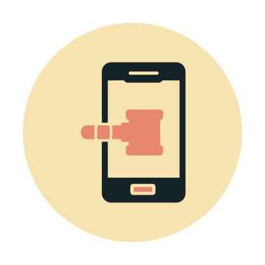 akıllı telefon simgesi, vektör illüstrasyonu basit tasarım