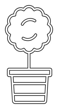 Myrtus bitki ikonu vektör çizimi