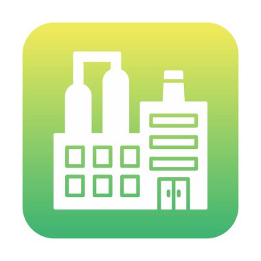 Factory icon, vector illustration simple design